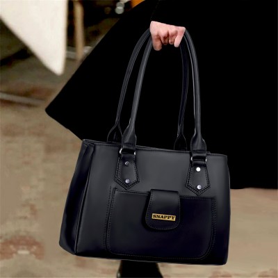 Snappy Women Black Shoulder Bag