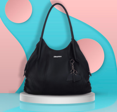 Snappy Women Black Shoulder Bag