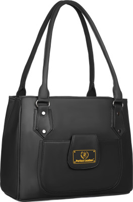 perfect leather Women Black Shoulder Bag