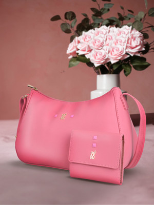 Baggit Women Pink Handbag(Pack of: 2)