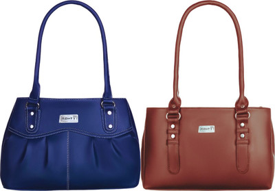 Ronty Women Tan, Blue Handbag