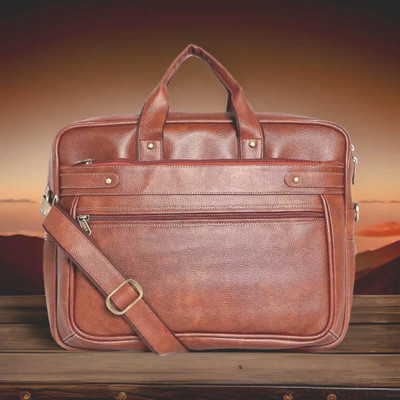 Shivra Men & Women Tan Messenger Bag