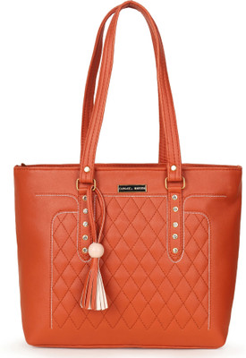 claspNclutch Women Tan Shoulder Bag