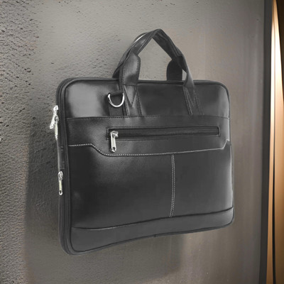 Shivra Men & Women Black Messenger Bag
