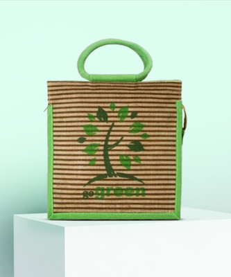 Jute Tree Women Green Hand-held Bag