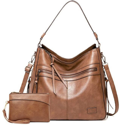 SYGA Women Khaki Hobo(Pack of: 2)