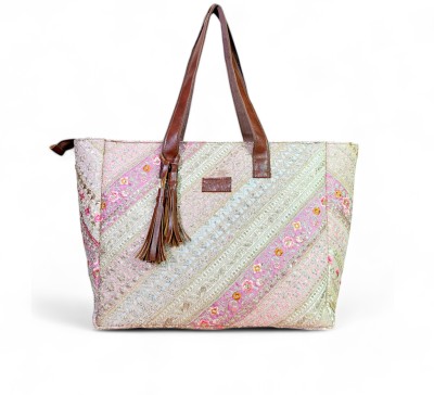 PRASHU Women Pink, White Tote