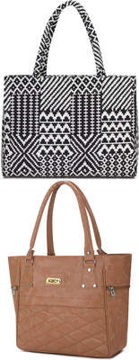 KSC Women Black, Brown Handbag