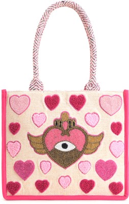 Boho Girl Women Pink Tote