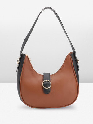 Mast & Harbour Women Tan, Black Shoulder Bag