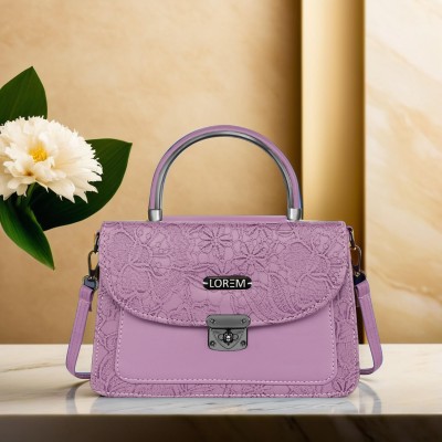 LOREM Purple Sling Bag Purple Designer Faux Leather Handbag For Women And Girls HB50