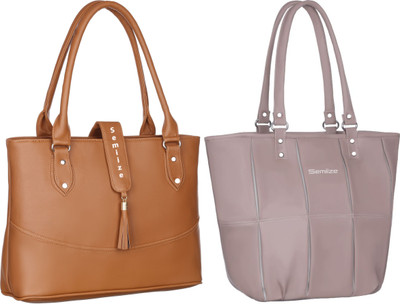 semiize Women Pink, Blue Shoulder Bag(Pack of: 2)