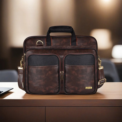 LOREM Men Brown Messenger Bag