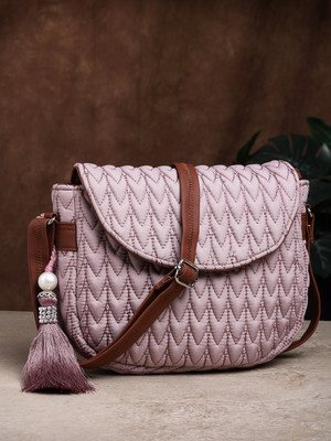 Anekaant Women Pink, Tan Sling Bag