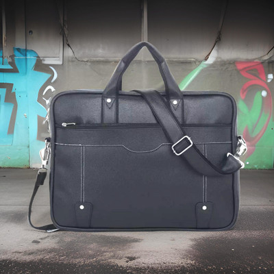 Shivra Men & Women Black Messenger Bag
