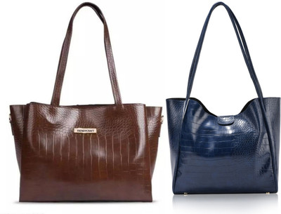 Trendycraft Women Brown, Blue Shoulder Bag(Pack of: 2)