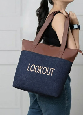 Lookout Fashion Women Blue Tote