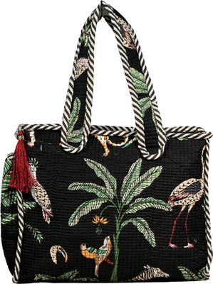 PRAHAN INTERNATIONAL Women Black, Green Tote