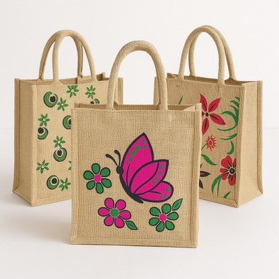 Nanda Store Men & Women Green, Pink, Red Tote(Pack of: 3)