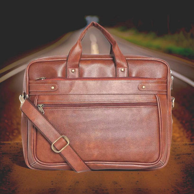 Shivra Men & Women Tan Messenger Bag