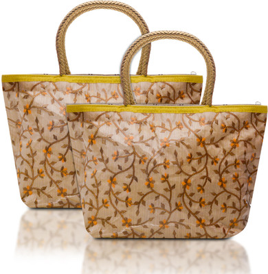 KUBER INDUSTRIES Women Yellow Hand-held Bag(Pack of: 2)