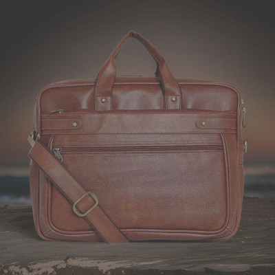 Shivra Men & Women Tan Messenger Bag