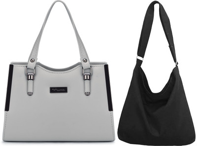 Trendycraft Women Black, Grey Sling Bag(Pack of: 2)