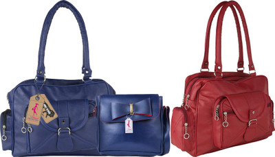 MSK Collection Women Blue, Red Messenger Bag
