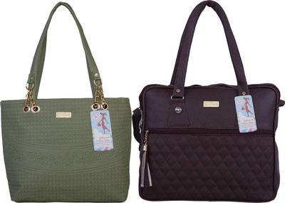 MSK Collection Women Green, Brown Messenger Bag