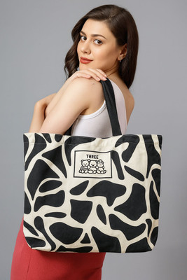 KeepCart Women Black, White Tote