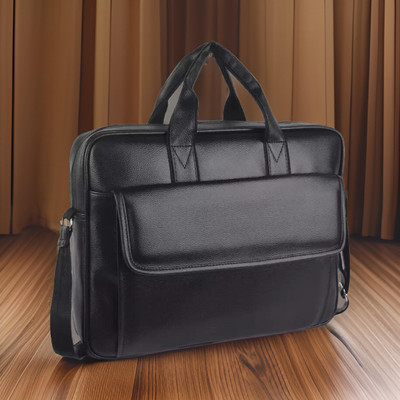 Shivra Men & Women Black Messenger Bag