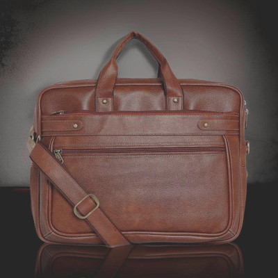 Shivra Men & Women Tan Messenger Bag