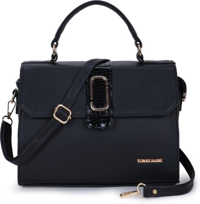 Women Marks Women Black Sling Bag