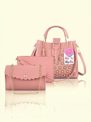 LIKE STYLE Women Pink Messenger Bag(Pack of: 3)