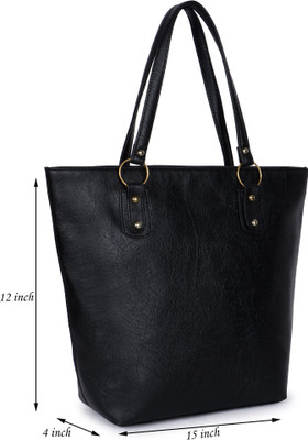 AVERAA Black Hand-held Bag New Stylish Handbag For Womens And Girls