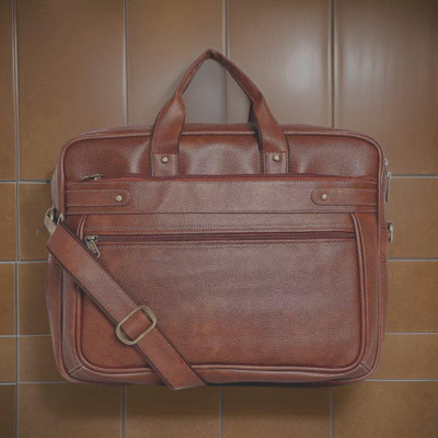house of common Men & Women Tan Messenger Bag