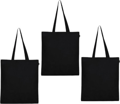 prageet Women Black Tote(Pack of: 3)