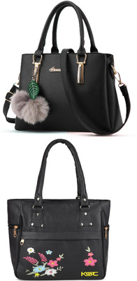 khatushyam collection Women Black, Black Hobo(Pack of: 2)
