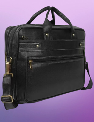 Shivra Men & Women Black Messenger Bag
