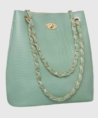 DECORZ Women Green Shoulder Bag