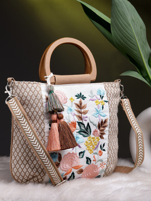 Anekaant Women Brown, Multicolor Hand-held Bag
