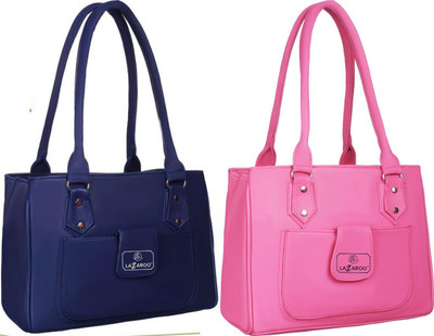Lazzaroo Women Blue, Pink Shoulder Bag(Pack of: 2)