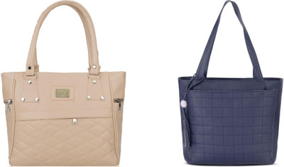 DOWET Women Beige, Blue Messenger Bag(Pack of: 2)