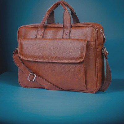 Shivra Men & Women Tan Messenger Bag