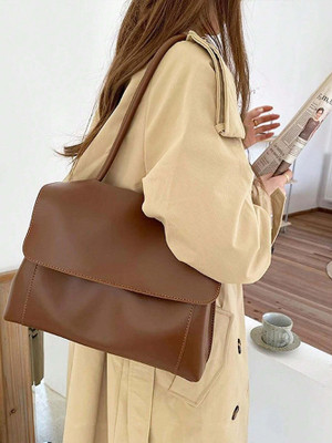 lufnabysv Women Brown Handbag