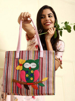 ENSAC Women Pink, Green Shoulder Bag