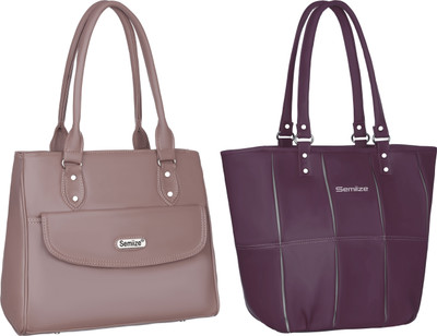 semiize Women Multicolor, Grey Shoulder Bag(Pack of: 2)