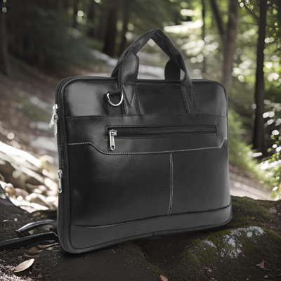 Shivra Men & Women Black Messenger Bag