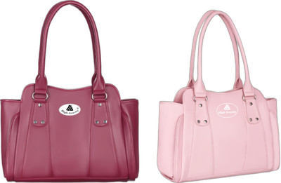 High Gravity Women Pink, Maroon Shoulder Bag(Pack of: 2)