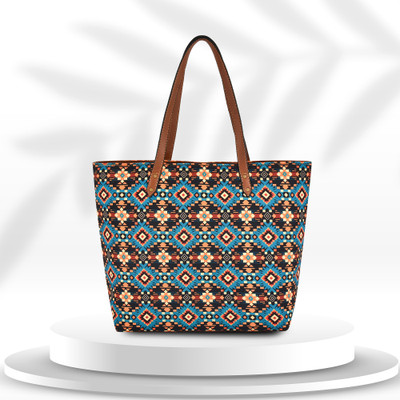 Sakwoods Women Blue, Yellow Tote